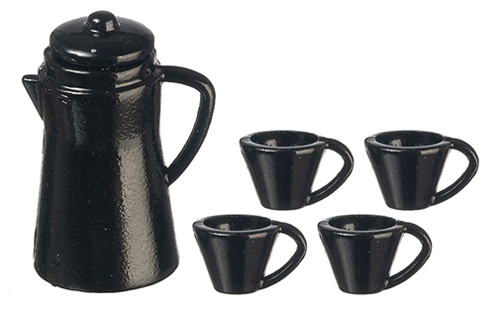 Black Coffee Set, 5 pc.